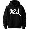 GEOLIER Official Felpa 081 con Cappuccio Uomo - Felpa Rap Napoletana Streetwear - Logo 081 Frontale e Foto Copertina Ufficiale sul Retro (IT, Testo, M, Regular, Regular)