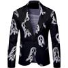 Mymyguoe Halloween Blazer Uomo Giacca Halloween Costume Uomo Halloween Scheletro Stampa Giacca Cosplay Sportiva Elegante Smoking Giubbotto Abbigliamento Sportivo Casual Blazer Grandi Taglie Sacche,