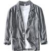 Icegrey Blazer Casual da Uomo in Lino Slim Fit Suit Giacche Due Button Giacca Smart Blazer, Grigio, L