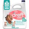 Dreft Stage 2 Active Baby Detersivo liquido per bucato, aiuta a rimuovere il 99% delle macchie di alimenti per bambini, ipoallergenico, 114 carichi