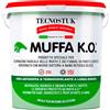 Eurocali Tecnostuk Muffa KO - Fondo Antimuffa Sbiancante Eurocali per Muri Ecologico e Traspirante 1 lt + Kalorfix Fissativo Isolante Termico per Interni ed Esterni Contro Muffa e Batteri 1 lt - Made in Italy
