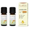 FLORA Olio Essenziale Lavanda Vera BIO‑DEMETER pack da 2 Pz da 10 ml - 100 % Puro e Naturale, Lavandula officinalis, Calmante & Rilassante, Uso Alimentare, Aromaterapia, Diffusore, Massaggi