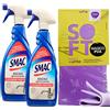FEI FAN SET: Spray BAGNO Igienizzante, La Formula Migliorata è In Grado Di Rimuovere Efficacemente Il Calcare, Lascia Le Superfici Del Bagno Pulite e Splendenti 650ml+Panno In Lattice (2 Spray+Panno Lattice)