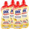 Smac Express - Pavimenti Freschezza agli Agrumi, Detergente Multisuperficie, Azione Pulente Senza Risciacquo, 1000 ml x 4 Pezzi