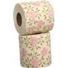 SOPOTUTU Carta Igienica Floreale in Polpa di Bambù Stampa a Rose, 2 Pezzi Resistenti allo Sbiadimento, per Bagno e Cucina Design Creativo e Romantico