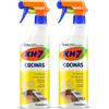 STAKMANN 2 x 750 ml KH7 Detersivo Multiuso Sgrassante Disinfettante Spray per Cucina Super Potente, Promo Pack 2 Pezzi