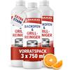 MAXXI CLEAN | Pulitore per forno, grill e BBQ extra forte (2x 750 ml)| Pulitore e sgrassatore automatico | Per forno, piano cottura e grill | Scioglie incrostazioni