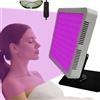 Warmforwel Lampada abbronzante 395 nm lunghezza d'onda con 100 LED viola, solarium facciale per uso domestico e completo, con timer, luminosità regolabile, supporto e occhiali autoabbronzanti