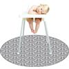 Treer Tappetino Seggiolone Bambini, 130cm Tappeto Seggiolone Impermeabile Antiscivolo e Lavabile per Protezione Pavimento, Cartone Animato Tappeti Gioco Bambini Pieghevole (Geometria)