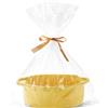 Hiseng Cesti Regalo Vuoto con Sacchetti Regalo e Nastro, Cestini Portaoggetti Intrecciato in Corda di Cotone con Manici, Cestini Regali per Natale, Matrimoni, Compleanni, Pasqua (giallo)