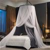 ENEN Baldacchino per Letto Bambina Zanzariera Tulle a Cupola Doppio Strato Principessa Tenda, Appendere Decorazione per Cameretta dei Bambini, Lettino, Culla,Tenda da Gioco (Grigio)