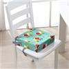 Chickwin Cuscino Rialzo Sedia per Bambini, Alzatina Riduttore Sedia Bambini da Tavolo 4-12 Anni Smontabile Regolabile Seggiolino con 2 Cinghie di Sicurezza (Escavatore 8,40 * 40 * 10cm)