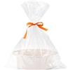 Hiseng Cesti Regalo Vuoto con Sacchetti Regalo e Nastro, Cestini Portaoggetti Intrecciato in Corda di Cotone con Manici, Cestini Regali per Natale, Matrimoni, Compleanni, Pasqua (Bianco)