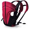 SONARIN Classic Marsupio Neonati anteriore e posteriore,portantina per bebè,Ergonomica, misura unica per tutti, si adatta alla crescita del tuo bambino, metodo a tre portatori(Rosso scuro)