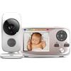 Motorola Baby MBP667 Connect - Wi-Fi monitor video con schermo LCD a colori da 2.8, modo eco e rileva rumori, movimento e temperatura, Bianco, 1 Unità (Confezione da 1)
