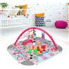 XUANYU Tappetino da Gioco per Bambini, Palestrina Neonato Multifunzione, Palestrina Evolutiva Multiattivita, Palestra da Attività Evolutiva con Arco Gioco, Vasca Palline (Rosa A)