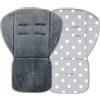 baby idea Babysanity Materassino Copri Passeggino Universale Double Face in Caldo e Peluche e Morbido Cotone - Made in Italy - (Ardesia Scuro)