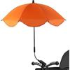 Geugecy Ombrellone per passeggino universale anti uv 50+ Ombrello per passeggino, parasole per bambini, con morsetto regolabile e braccio flessibile a 360° per carrozzina, bicicletta, sedia a rotelle