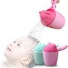 OLEWELL Bicchiere per bagnetto per bagnetto con motivo orso, per sciacquare i capelli e proteggere gli occhi del bambino, colore: rosa