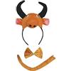 Petitebelle Carino animale fascia 3 pezzi costume combinato (bestiame, taglia unica)
