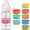 FENGHUO Etichette personalizzate per biberon per asilo nido,Nome personalizzato Cinturino tazza in silicone,Cinghia di presa della tazza riutilizzabile per bambini,Impermeabile e antiscivolo(4pezzi)