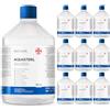 AIESI® Soluzione fisiologica salina (10x500 ml) per lavaggi nasali, aerosol e irrigazione con tappo richiudibile AQUASTERIL, Sodio cloruro 0,9% per cassetta pronto soccorso