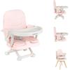 Kikka Boo Kikkaboo, Pappo Booster seat, tavolo, pieghevole, cintura di sicurezza, colori:rosa