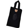 AwnsIMfreien Porta salviette per neonati, dispenser per salviette per neonati, porta con orsetto ricamato per borsa per pannolini, auto e passeggino, organizer per, nero, per pannolini e