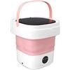 yaogohua Mini Lavatrice a Secchio Portatile, Centrifuga Morbida, Tubo di Drenaggio e Asciugatura, 100-240 V, Design Pieghevole, per Uso Domestico, per Picnic e Campeggio (Spina UE 110‑250 V)