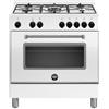 Bertazzoni La Germania Americana AMN855EBV/24 cucina Elettrico Gas Nero, Acciaio inox A