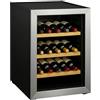 Générique Cantinetta per vino in acciaio inox di alta qualità - 25 o 32 bottiglie - Ripiani in legno, temperatura regolabile 6-14°C - Design elegante per uso domestico o professionale (25 bottiglie)