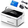 Generic Mini frigorifero insulina Cooler Box Mini Drug Frigorifero Portatile Cooler Custodia da viaggio con maniglia Display LED Medicina Frigorifero per auto, casa, viaggio 3batterie