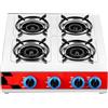 LWZQRVCT Cucina A Gas Con Dispositivo Antincendio, Cucina A Gas Da Tavolo In Acciaio Inossidabile, Fuoco Potente Da 6,5 kW(LPG,50.7x11.5x56.5cm)