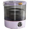 PEIXEN Mini lavatrice portatile, capacità di 12 litri, programmi di lavaggio con display digitale, design a prova di splash adatto per mutande/indumenti intimi, dimensioni compatte 35x30cm purple