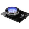 KKJPL Cucina A Gas 1 Bruciatore, 5,2 KW, 9 Cavità, Fuoco Alto Temporizzato, For Roulotte, Vetro Nero, Stufa Indipendente, Campeggio, All'aperto(LPG)