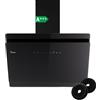 KKT KOLBE Cappa aspirante inclinata 80 cm A+++ | 782 m³/h | Aspirante e filtrante | Da parete | Design senza ostacoli | Vetro nero | Timer automatico | SensorTouch | Illuminazione LED | SOLO8005S