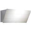 Foster - Cappa a parete FL Slim 2450 190 finitura vetro temperato white e acciaio satinato da 90cm