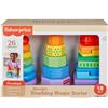 TOYS ONE Fisher-Price HXT76 Piramidi in legno impilabile, 26 pezzi