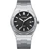 WEICHULWJ MORICHULWJ CADISEN Design Automatico Orologio Da Uomo Meccanico Acciaio Inox Impermeabile Ragazzo Duro Orologi Da Polso Omaggio, 8193 nero, Bracciale