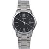 Casio MTP-V002D-1B3 Men's Standard Analog Stainless Steel Date Roman Black Dial Watch