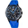 LOTUS Orologio Uomo Analogico Gomma Blu - Quarzo - Cronografo - Vetro Minerale - Impermeabile 10 ATM 18952/5 Special Prices