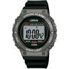 Lorus Orologio digitale al quarzo da uomo con cinturino in silicone, Nero - R2311PX9