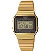 Casio Orologio Digitale Donna con Cinturino in Acciaio Inox A700WEG-9AEF