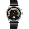 Svalbard TIME TRAVEL HX12 Quarzo Acciaio Grigio Giallo Pelle Nero Zaffiro Orologio Uomo