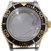 ROUREOX Cassa Orologio 40mm Bicolore Stile Yacht NH35 NH36, Ghiera Numeri Rilievo Zaffiro Cyclope per Rolex Yacht-Master - 4