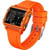 Forrader Orologio digitale quadrato da uomo con numeri grandi, quadrante grande, orologio da polso per uomo e donna, impermeabile, LED, unisex, elettronico, con sveglia, data, cronometro, Cinturino