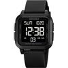 Gosasa Orologio digitale unisex, multifunzione, per sport all'aria aperta, casual, cinturino in silicone, cronometro, sveglia, conto alla rovescia, doppio fuso orario, impermeabile fino a 50 m, per