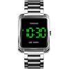 TONSHEN Uomo e Donna Orologio Fashion Acciaio Inossidabile Touch LED Digitale Elettronico Orologi da Polso Controllo (Argento)