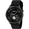 LIU JO SWLJ073 Orologio intelligente da uomo Voice Man IP67 nero con cinturino in silicone, grado di impermeabilità: IP67, massimo 30 minuti, diametro cassa: 44 mm