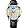 DAXIAOYU Orologio da uomo di lusso meccanico a carica automatica Tourbillon scheletro impermeabile da uomo orologi da polso da uomo orologio da polso maschile, Argento e oro., Lusso